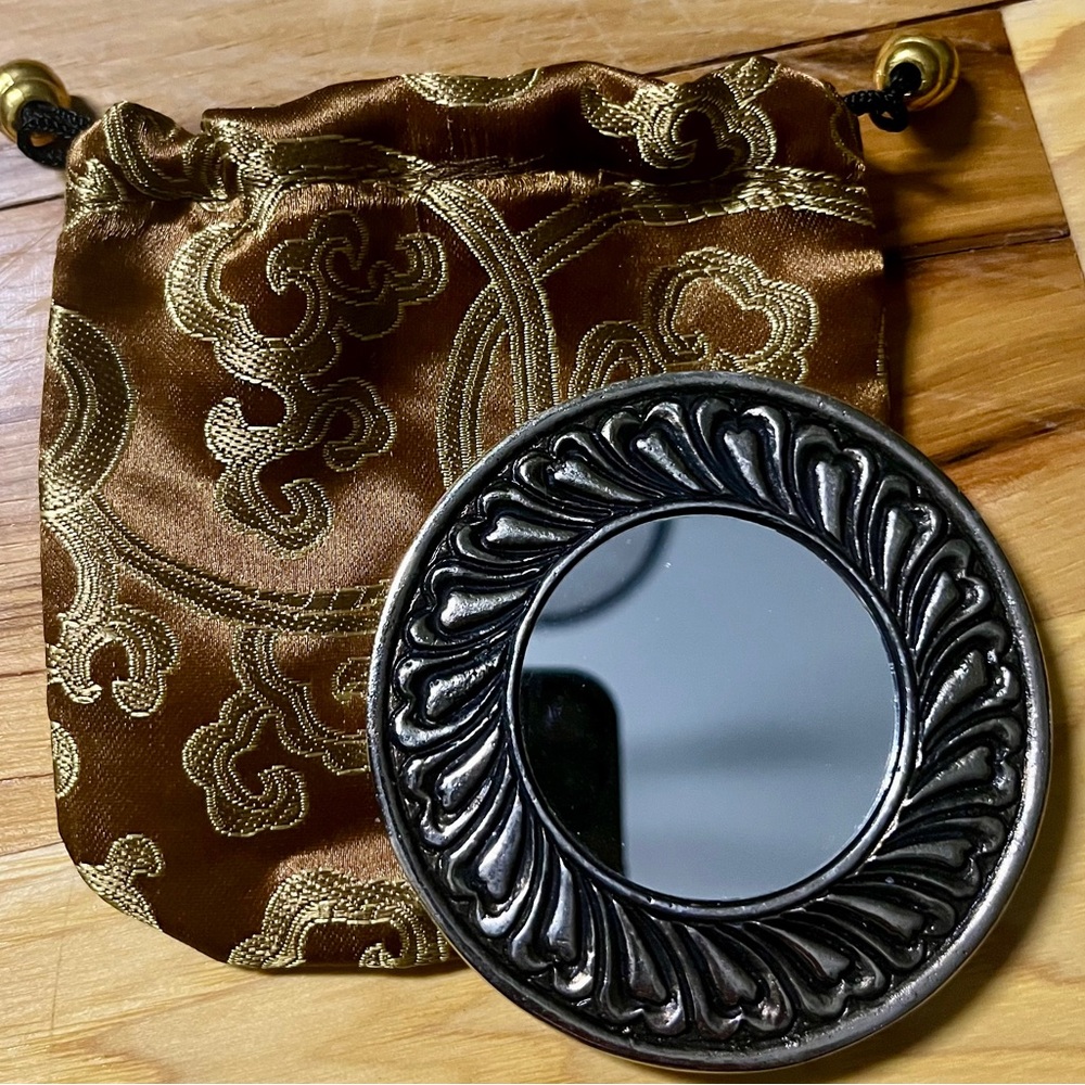 VINTAGE STERLING SILVER VANITY MIRROR